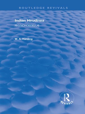 cover image of Indian Hirudinea